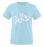Comedy Shirts - I Said yes Anker - Herren T-Shirt - Hellblau/Weiss Gr. L