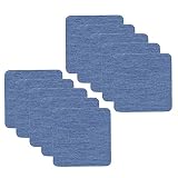 YEUCI Jeans-Aufnäher Aufbügeln innen und außen Stärkster Kleber Verschiedene Blautöne Reparatur-Dekoration Applikation Flicken Zum Aufbügeln Denim Patches Patch Sticker Kleidung Jeans Kleidung