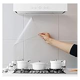 4 Stück Ölbeständige Wandsticker Tapete Küche Backsplash Wandschutz Transparent Wasserdicht Hitzebeständig Selbstklebend Aufkleber für Küche Esszimmer Holz Arbeitsp