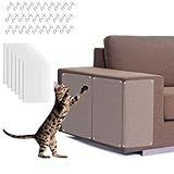 Kratzschutz for Katze Hund,6 PCS Katze Kratzschutz Sofa, Kratzabwehr Katzen,Transparent Katze Klebeband,Kratzschutz Set,Kratzschutz Möbel für Sofa, Tür, Möbel (30 x 40 cm) (S)