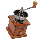 Hand-Kaffeemühle, Edelstahl-Gewinde-Holz-Kaffee-Handmühle im Vintage-Stil, professionell, zart für Milch-Tee-Shop