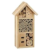 Posten Anker Insektenhotel Deluxe | Holzhaus mit Dach | hochwertiges Kiefernholz | inkl. Befestigungshilfe/Metallaufhänger | Schutz für Diverse Insekten | ca. 26cm hoch | einfach anzubring