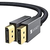 iVANKY DisplayPort Kabel 4K, [VESA-Zertifiziert] 2K@144Hz, 2K@165Hz,1080@240Hz, 4K@60Hz, DP 1.2 Cable, Kompatibel mit FreeSync und G-Sync, Geeignet für 144Hz-Gaming-Monitor, PC, 2M