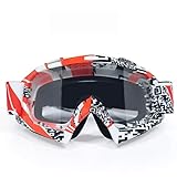 RJGE Motorrad-Goggles-Brille Anti-UV-Streifen Motorradbrille Off-Road Motorrad-Goggles-Ski-Cross-Country-Flexible Cross-Country-Bike-Brille (Color : F2)