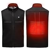 YTRDKJSW Beheizte Weste Für Herren Und Damen, Elektrische USB Heizwesten, 3 Temperaturstufen Elektrisch Beheizte Jacke, Größenverstellbar, Waschbar,Winter Warme Weste Mäntel Für Outdoor Und Täg