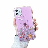 Miagon Crystal Glitzer Hülle für iPhone 13 Pro Max,Süß Bling Klar Handyhülle Durchsichtig Sparkle Sterne Case Cover Slim Dünn Schutzhülle,Wald Tier R