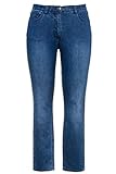 Ulla Popken Damen Sammy, Slim, Comfort tailleband, 5-Pocket Jeans, Blue Denim, 46 EU