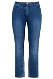 Ulla Popken Damen Sammy, Slim, Comfort tailleband, 5-Pocket Jeans, Blue Denim, 46 EU