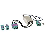 tomzz Audio 1503-011 Doppel Fakra Diversity Antennenadapter mit Phantomeinspeisung kompatibel mit Audi Seat Skoda VW Citroen Peugeot Opel auf Fakra R