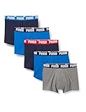PUMA Herren Puma Basic Men's (5 Pack) Boxer Briefs, Blue Grey Melange, L EU