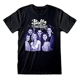 Buffy the Vampire Slayer Unisex Erwachsene Group Shot T-Shirt, schwarz, X-Groß