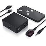 CSL - Toslink 3x1 Switch SPDIF TOSLINK Audio Umschalter mit Fernbedienung - 1 zu 1 Übertragung - kompatibel mit Apple TV PS3 PS4 Xbo Xbox One Blu-ray Play