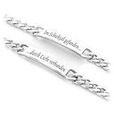Lieblingsmensch Edelstahl Armketten Set Silber - Im Schicksal gefunden - durch Liebe verb