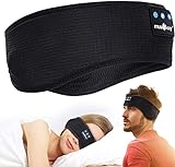 Schlafkopfhörer Bluetooth- Kabellos V5.2 Sport Stirnband Kopfhörer Musik schlafen HD Stereo Lautsprecher,Perfekt für Sport, Seitenschläfer, Flugreisen, Meditation und Entspannung