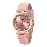 Dorical Damen Luxury Uhr Analog Quarz mit Armband,Crystal Wristwatch(Rosa,One Size)