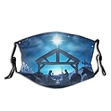 Religiöser Glaube Christlicher Glaube Heilige Familie Waschbar Verstellbare Sturmhaube Wiederverwendbare Mode Schals für Unisex mit 2 Stück F