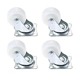 JUSTHENGGUANG 4 stücke Nylon Metall 1,25 Zoll Licht duty 360 Grad Swivel Rollen Einzelrad Rechteck Top Platte Bewegung flexible Möbelrollen R