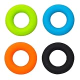 TAHUAON Unterarmring-Handtrainer, 4 Stück, Silikon-Quetschzange für Muskelstärkung, Trainingsgerät für Arthritis, Finger, Physiotherapie, PT