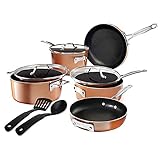 Gotham Steel StackMaster 7-teiliges Kochgeschirr-Set, antihaftbeschichtet, Induktions-Kochgeschirr, Töp