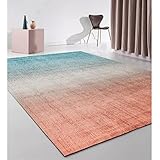 YUESFD Modernes Farbverlauf Muster Wohnzimmer Teppiche Extra große Fläche Teppiche rutschfeste Waschbare Bodenmatten Rechteckiger weicher Kurzhaufen-Teppich 80cm 120cm 140cm 160cm 200 cm b