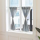 KLily Lichtdurchlässige Hanfvorhänge Deichseltaschenvorhänge Scham-Halbvorhänge, Fensterdekorationen, Personalisierte Türvorhäng
