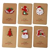 Kraftpapier karten,Veihnachtskarten mit Umschlag Set,Karten zum Selbstgestalten,Karte Weihnachten,Weihnachtskarten Set,Briefpapier mit Umschlag,Briefumschläge,Weihnachten mit Umschlägen und Aufkleb