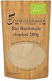 Bio Backmalz dunkel - qualitativ hochwertig und enzyminaktiv - erstklassig zum Brot und Brötchen backen - ideal als Farbmalz - Inhalt: 200 g Bio G