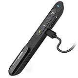 【Wiederaufladbar】 NORWII N76 Wireless Presenter Wiederaufladbar mit einer Reichweite von 300 Fuß, Hyperlink USB Powerpoint Remote-Präsentations-Clicker Laserpointer Wiederaufladbar 2,4 GHz (Schwarz)