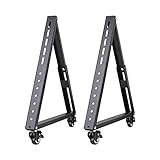 WEIJINGRIHUA Low-Profile-Bühne-TV-Rack mit Rädern Mobil Boden Werbung Bildschirm Konferenz Wagen 32-65 Zoll-Universalstandp