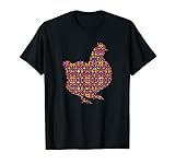 Abstrakte Hühnerkunst Crazy Chicken Lady T-S