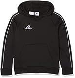 adidas Unisex Kinder Core18 Hoody Y Sweatshirt, Schwarz/Weiß, 164