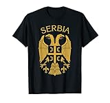 Serbien Adler Serbia Serbische Flagge T-S