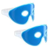 Navaris 2x Augenmaske kühlend - Augen Gel Maske Set - Kühlmaske Kühlpack Kühlpad Kompresse Kühlkissen - kühl warm Gelmaske Kühlb