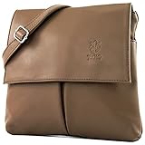 modamoda de - T63 - ital Umhängetasche Schultertasche Nappaleder, Farbe:T