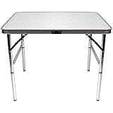 Wohaga® Aluminium Klapptisch 'Amsterdam' 75x55xH60cm, tragbar faltbar und leicht, Campingtisch Beistelltisch F