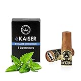 eKaiser Elektronische Zigarre 2er Pack Cartomizer, Mint Flavour, E Zigarre E Shisha Einweg, 30/70 VG/PG Premium-Geschmacksrichtungen, 700 ZÜGE für eKaiser aufladbare Zigarre, Cloud Chaser Vap