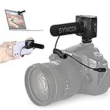 SYNCO Kamera-Mikrofon-Smartphone-Richtmikrofon-DSLR, 3,5mm TRS/TRRS, Gain-Control, 75/150Hz Low Cut, Audioüberwachung, Magnetplatte für Handy Camera Canon Nikon Sony Panasonic Laptop Vlogging MMic-U3