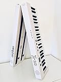 E-Piano, Digitalpiano mit 88 Tasten, faltbares Piano, aufklappbares Klavier, tragbares Klavier mit Bluetooth, MIDI, Farbe weiß