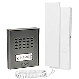 Virone LUPI Sprechanlage 1 Familienhaus Aufputz 2-Draht 230V AC, Nachname Hintergrundbeleuchtung (Einfamilienhaus)