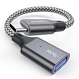 JXMOX USB-C-auf-USB-Adapter (2 Stück), USB-Typ-C-Stecker auf USB-3.0-Buchse, OTG-Kabel, kompatibel mit MacBook Pro/Air 2019 2018 2017, Samsung Galaxy S20 S20+ Ultra Note 10 S9 S8