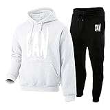 Asija Trainingsanzug Herren Jogginganzug für Männer Langarm Sportanzug Freizeitanzug Set Jogginghose Sweatshirt Drucken Hoodie Hose für Gym Fitness Sportbekleidung Trainingsjacke Sportjacke Track