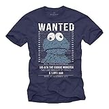 Vintage Cookie Monster T-Shirt - Kekse - Blau M