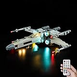 ZHLY LED Licht-Set für Lego Star Wars Luke Skywalker's X-Wing Fighter Beleuchtung Lichtset Kompatibel Mit Lego 75301 USB und Batterie Betrieben (Lego-Modell Nicht enthalten) (Mit Fernbedienung)