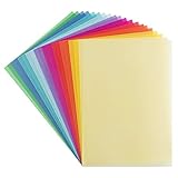 20 Transparentpapiere, DIN A4, 10 verschiedene Farben, 200 g/m² | buntes Papier zum Basteln, Scrapbooking, Kartengestaltung, DIY