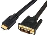 DVI / HDMI Kabel mit vergoldeten Anschlüssen (ca. 2 m) z.B. Verbindungskabel für den Anschluss der PlayStation 3 (PS3) an einen TFT-B