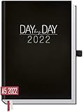 Chäff Organizer Day by Day 2022 A5 [Schwarz] 1 Tag 1 Seite | Hardcover Tageskalender 2022 A5, Tagesplaner, Terminkalender, Terminplaner, Kalender | nachhaltig & k