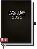 Chäff Organizer Day by Day 2022 A5 [Schwarz] 1 Tag 1 Seite | Hardcover Tageskalender 2022 A5, Tagesplaner, Terminkalender, Terminplaner, Kalender | nachhaltig & k