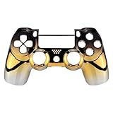 Controller Monkeys - PS4 Oberschale Front Shell Case für Controllermodelle JDM-040 JDM-050 JDM-055 JDM-030 - Glänzend Chrom (Schwarz Gold Silber)