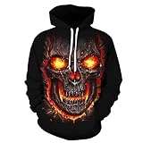 Pajiay Hoodie Herren 3D Einzigartig Drucken Loose Pullover Herren Langarm Mode Lassig Paare Sweatshirt Frühling Herbst Komfortabel Warm Kapuzenpullover Herren Mit Kordelzug WYX-07 XXL
