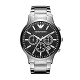 Emporio Armani Herren Chronograph Quarz Uhr mit Edelstahl Armband AR2460